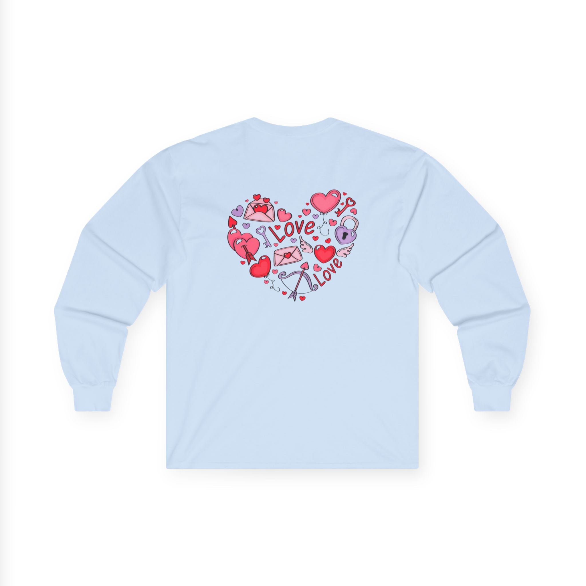 Valentine's Day Love Heart Long Sleeve Tee — Valentine’s Day Graphic Shirt