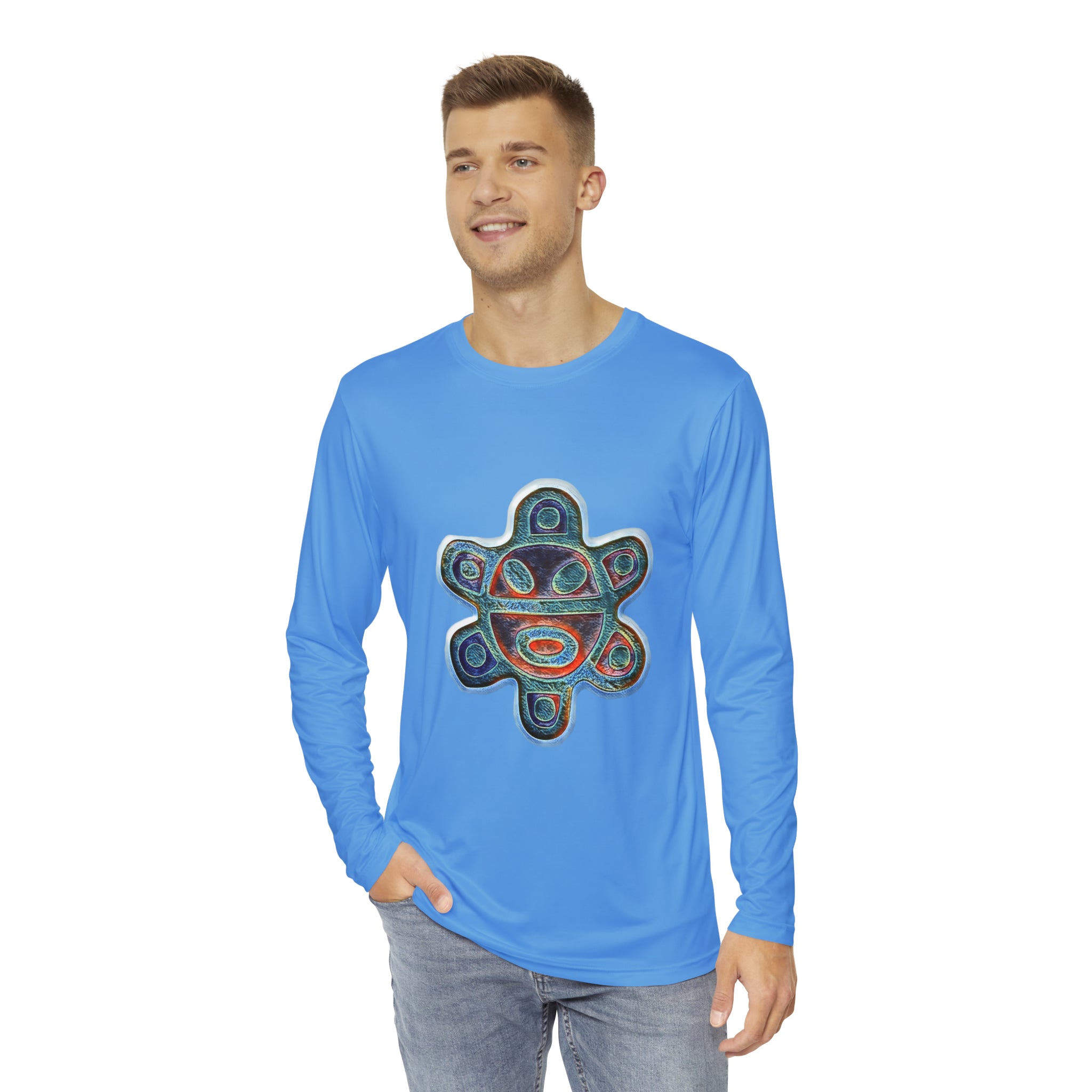 Taino Sun Men's Long Sleeve Shirt (AOP)