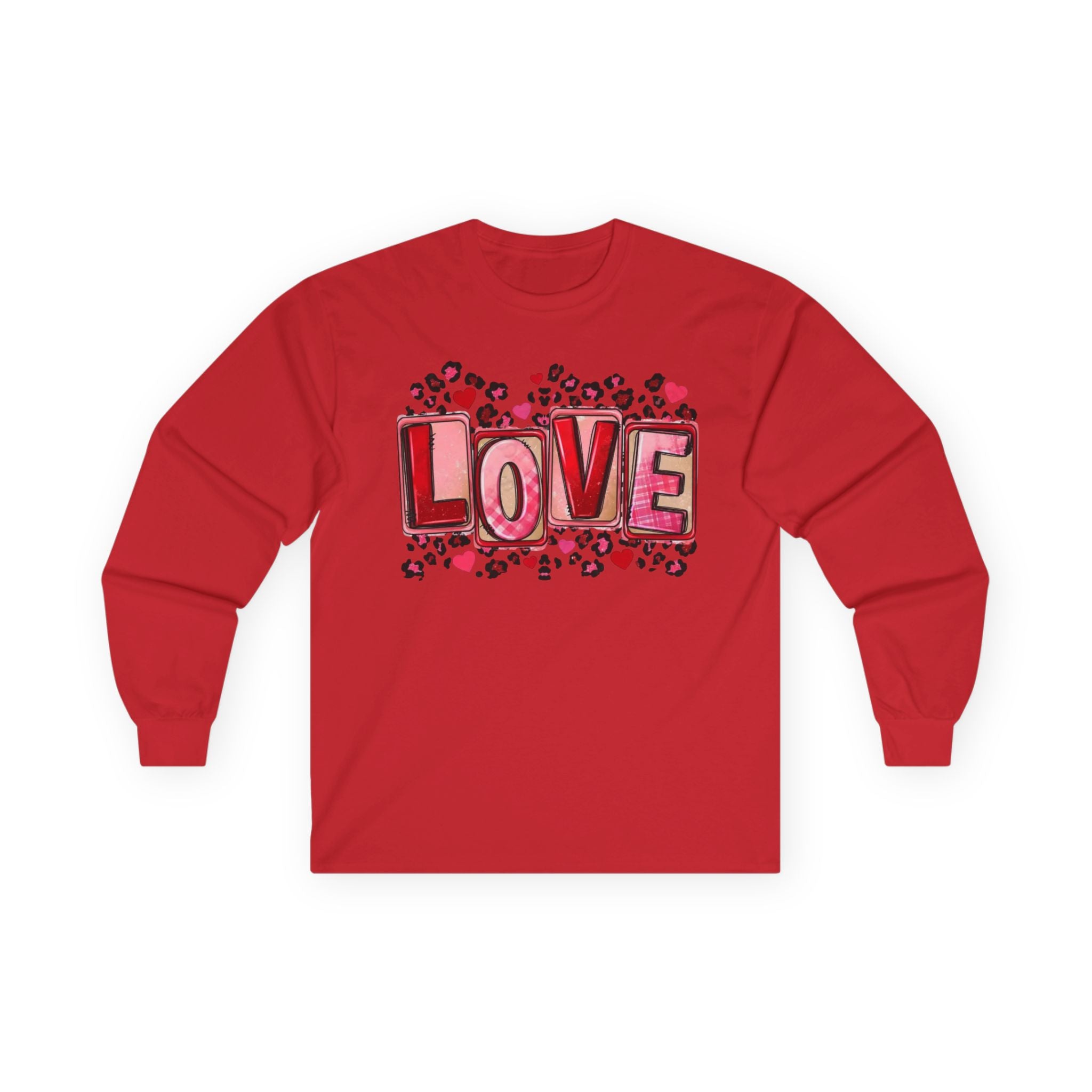 Valentine's Day Love Heart Long Sleeve Tee — Valentine’s Day Graphic Shirt