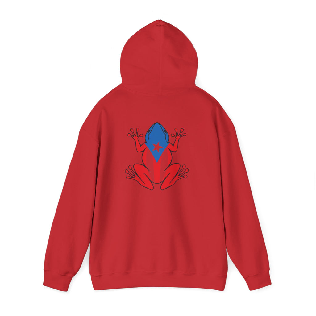 Puerto Rico Flag Heart & Frog Hoodie – Puerto Rican Pride Sweatshirt