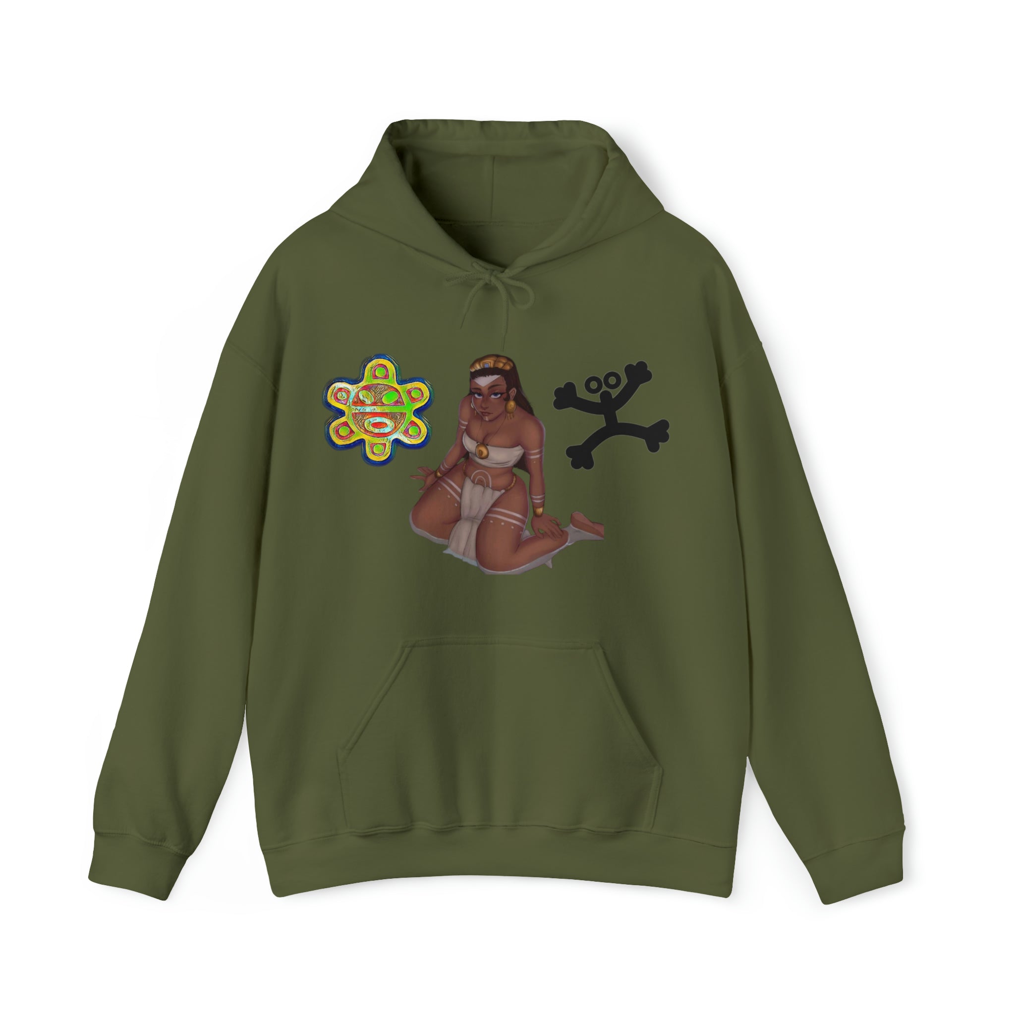 Taino Sun/Coqui/ Woman Warrior Unisex Heavy Blend™ Hooded Sweatshirt