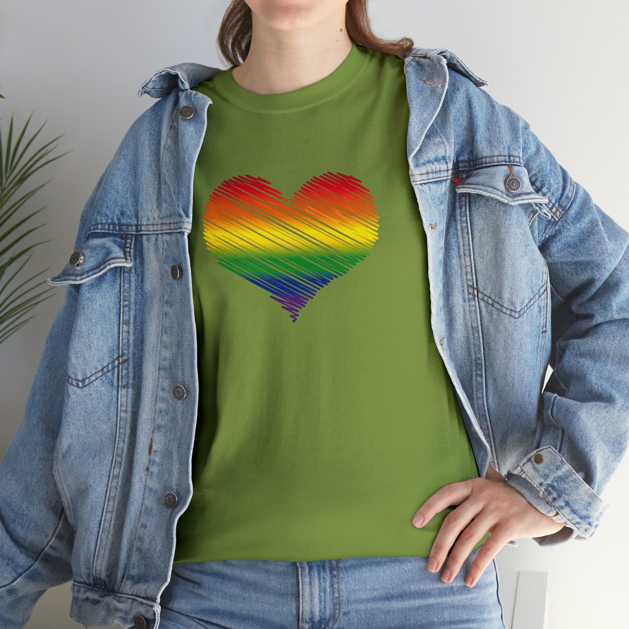 Love is Love Heart Unisex Heavy Cotton Tee