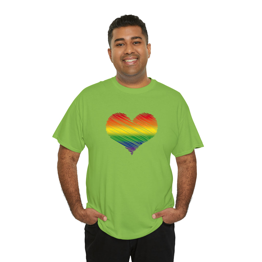 Love is Love Heart Unisex Heavy Cotton Tee