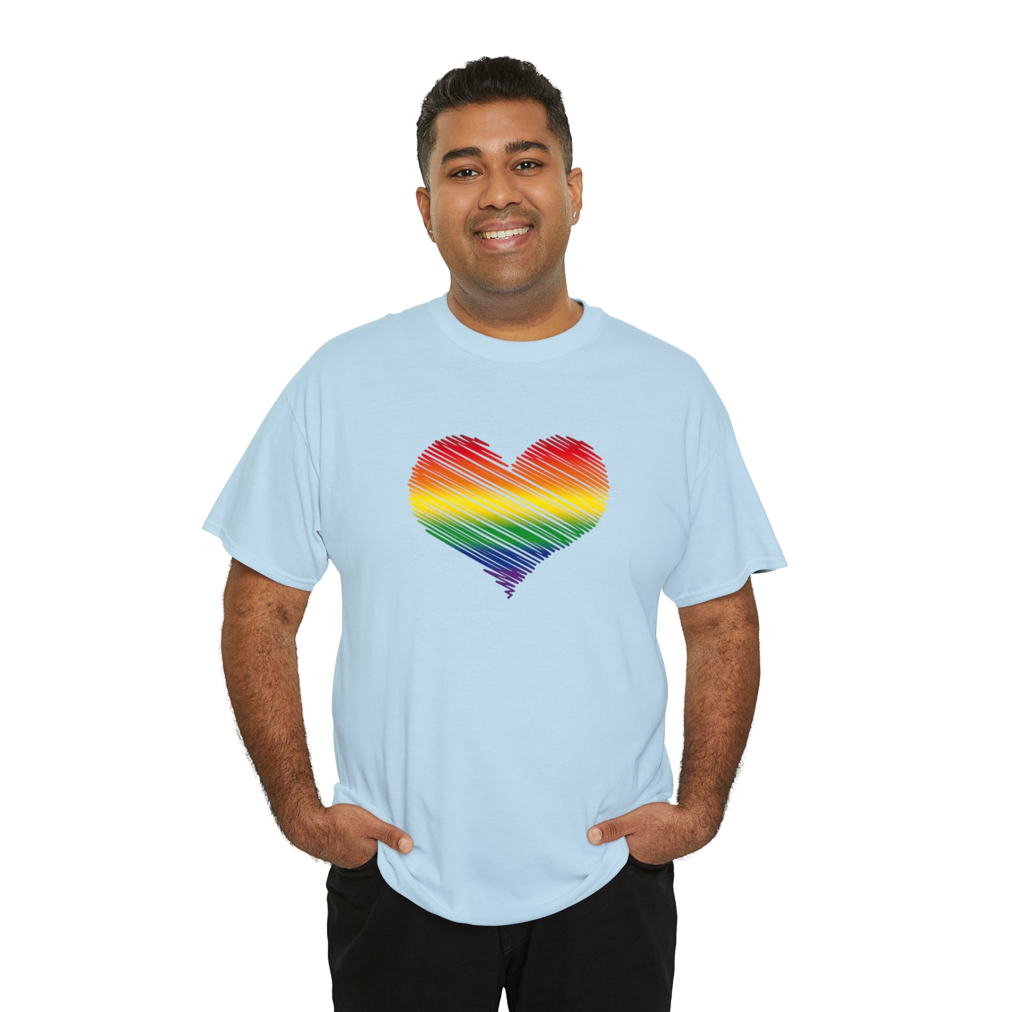 Love is Love Heart Unisex Heavy Cotton Tee