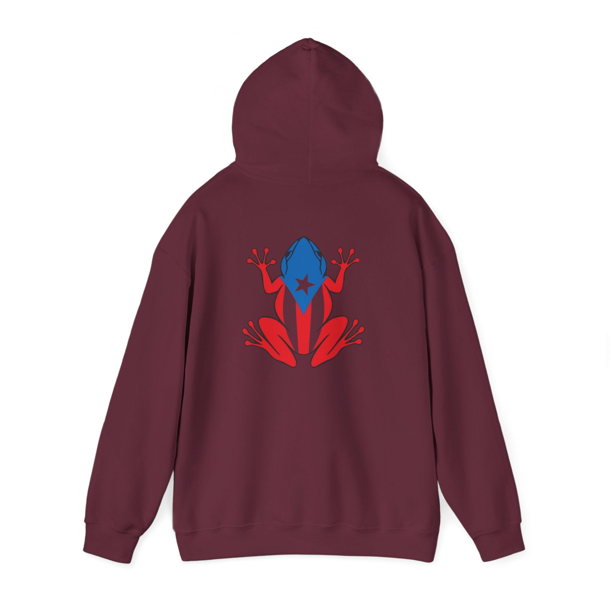Puerto Rico Flag Heart & Frog Hoodie – Puerto Rican Pride Sweatshirt