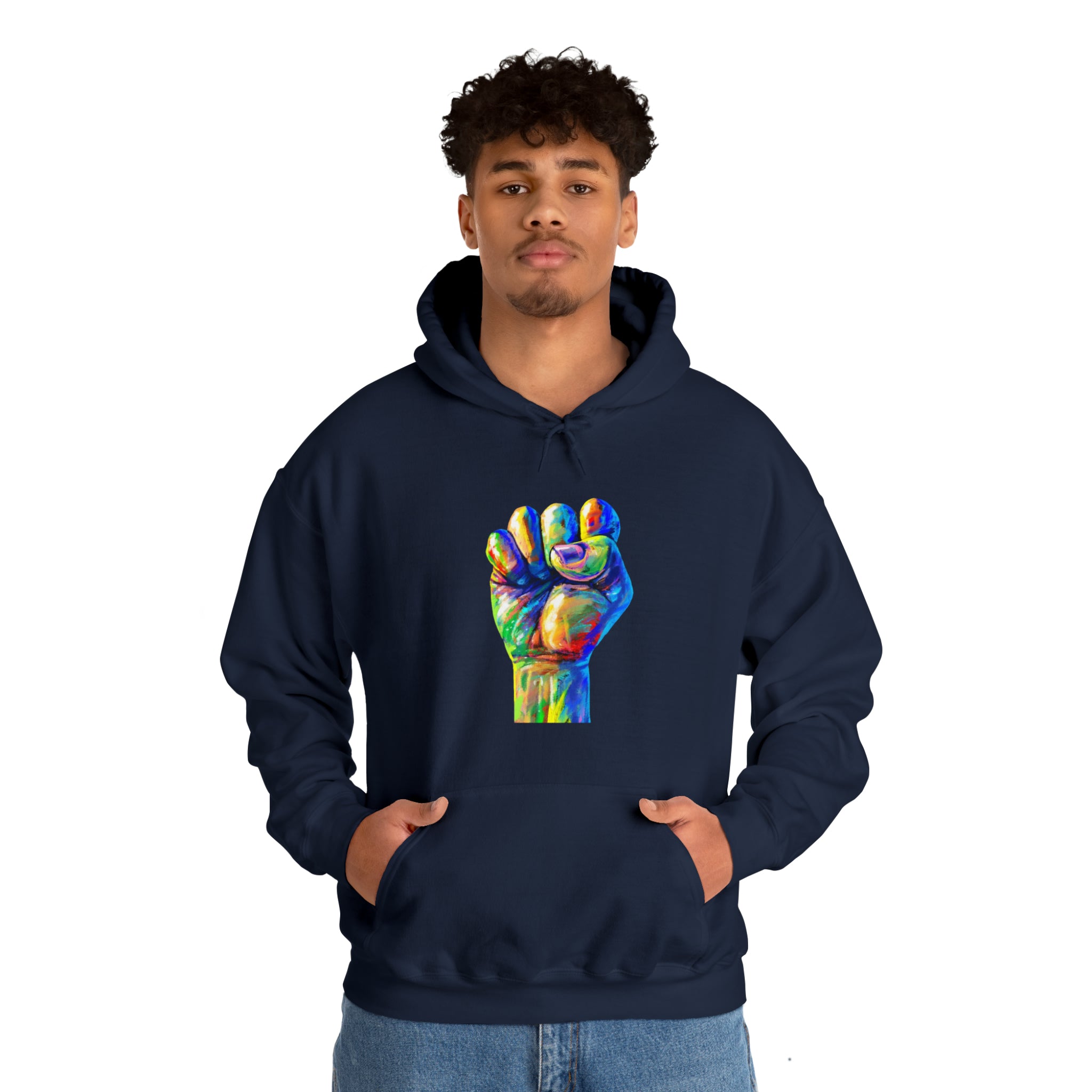 Power to The People Fist Unisex Heavy Blend™ Hooded Sweatshirt