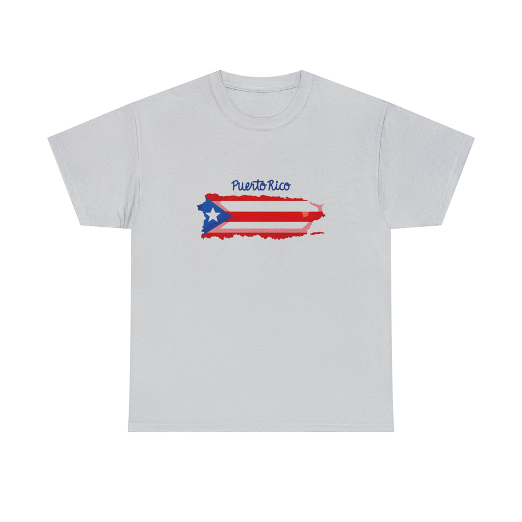 Island of Puerto Rico Flag Heavy Cotton Tee