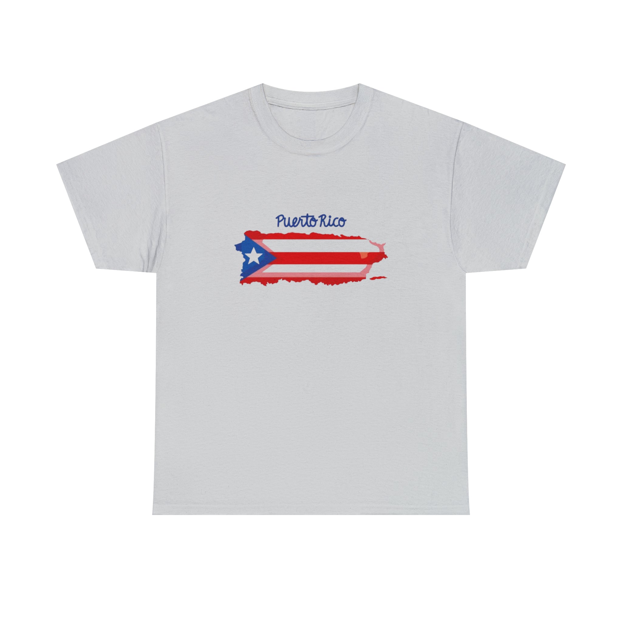 Island of Puerto Rico Flag Heavy Cotton Tee