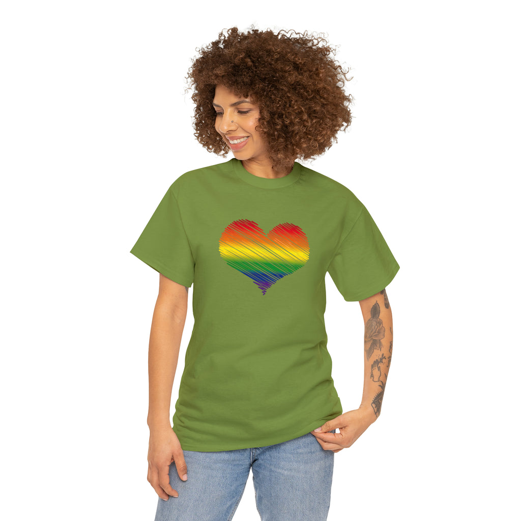 Love is Love Heart Unisex Heavy Cotton Tee