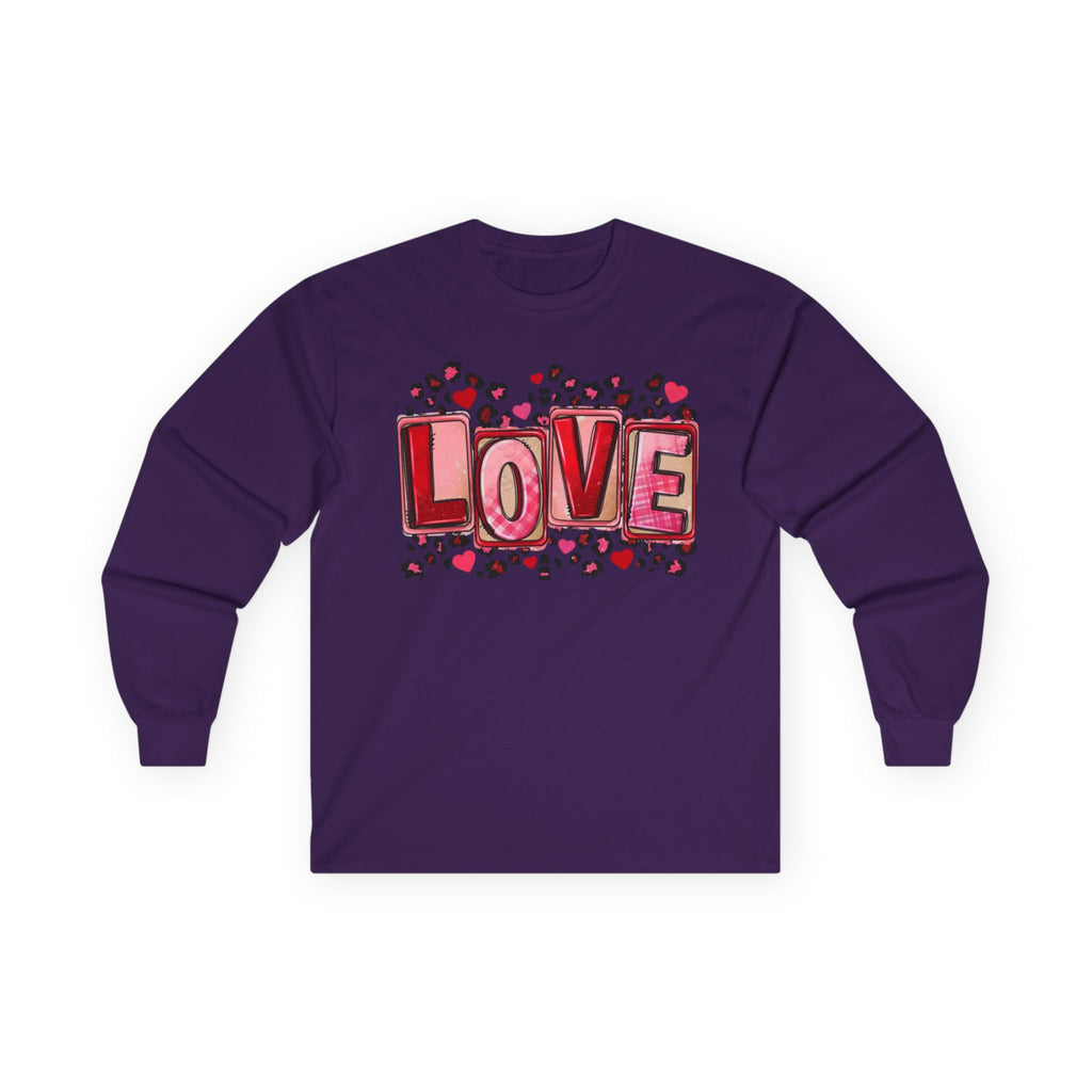 Valentine's Day Love Heart Long Sleeve Tee — Valentine’s Day Graphic Shirt