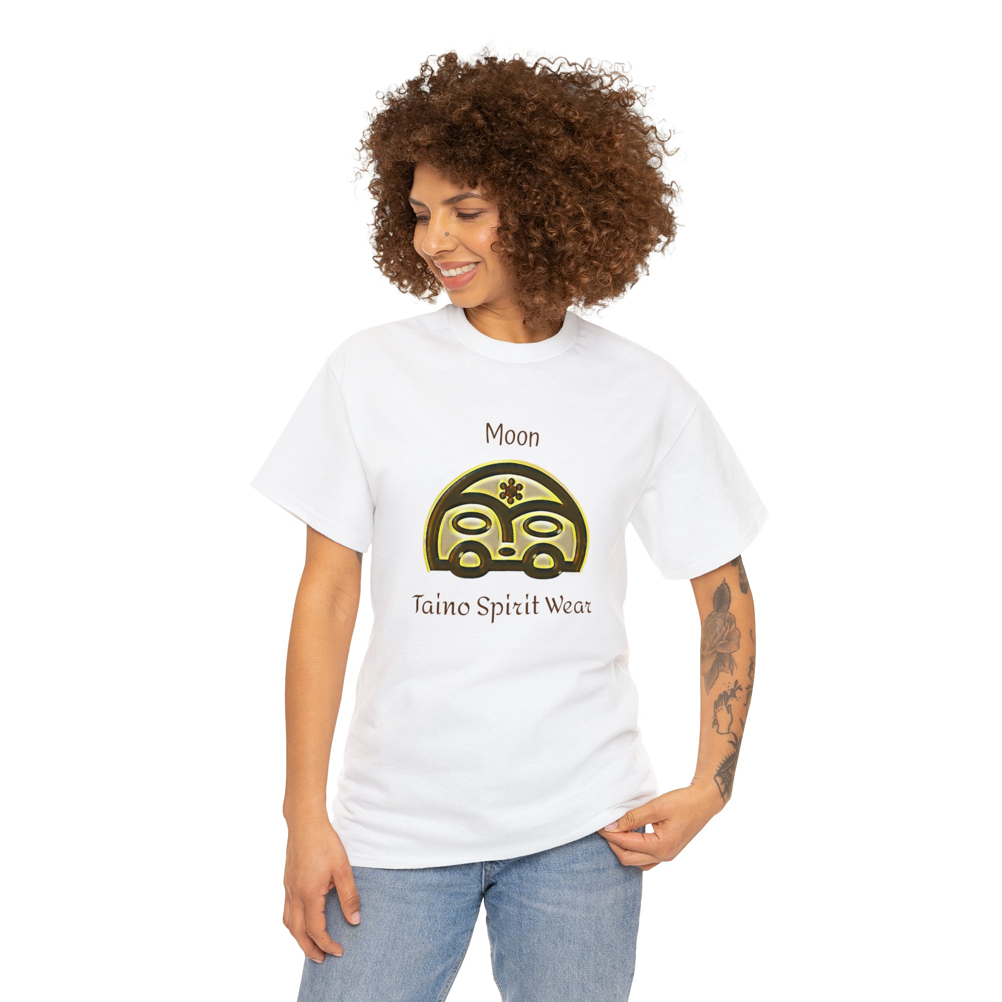 Taino Moon/ Puerto Rican Coqui Unisex Heavy Cotton Tee