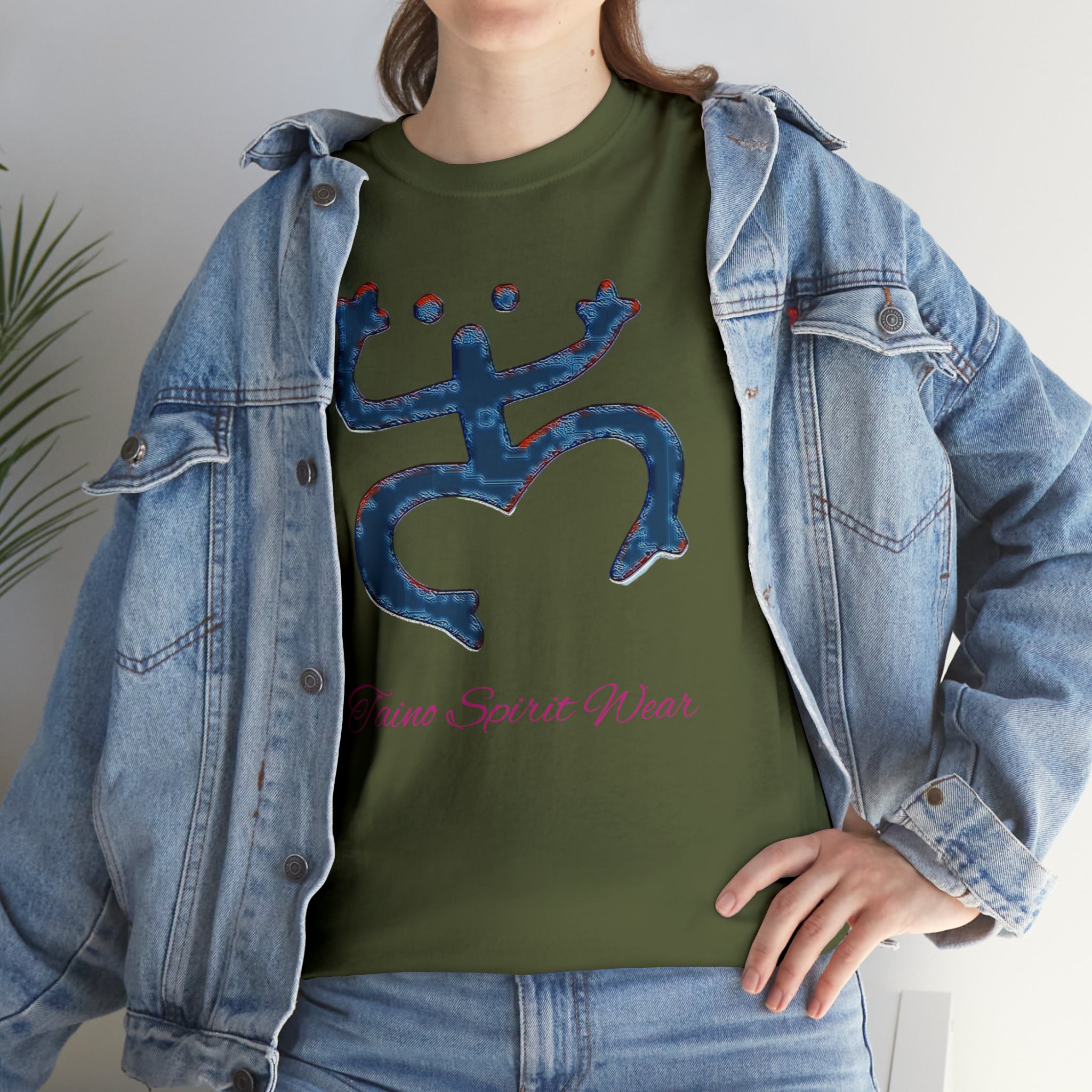 Taino Large Coqui Unisex Heavy Cotton Tee