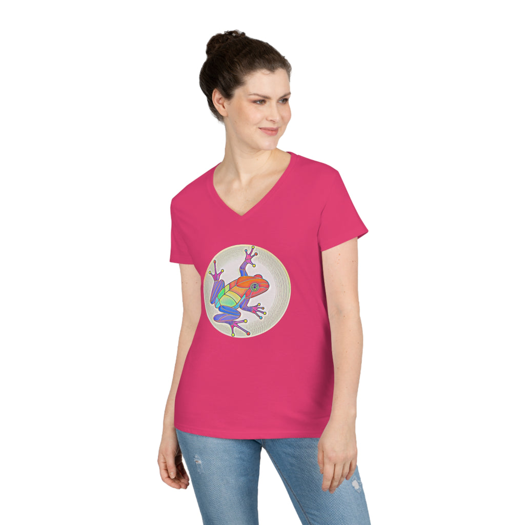 Puerto Rican Coqui Ladies' V-Neck T-Shirt