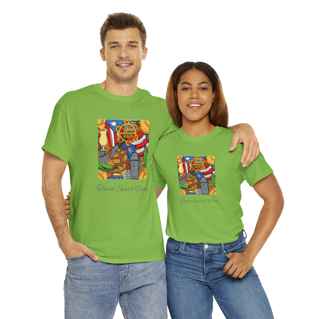 Puerto Rican Heritage Unisex Heavy Cotton Tee