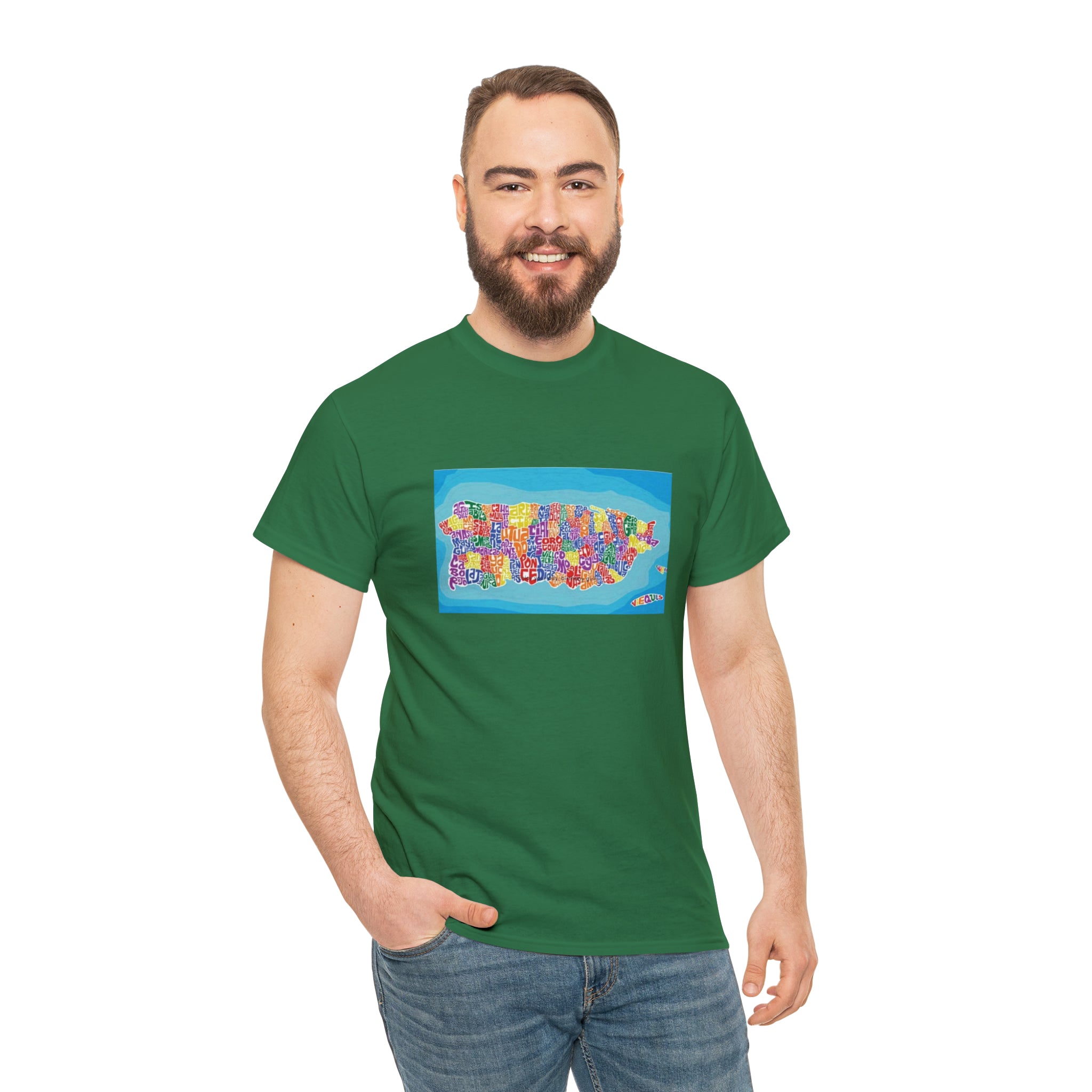 The Island of Puerto Rico Unisex Heavy Cotton Tee