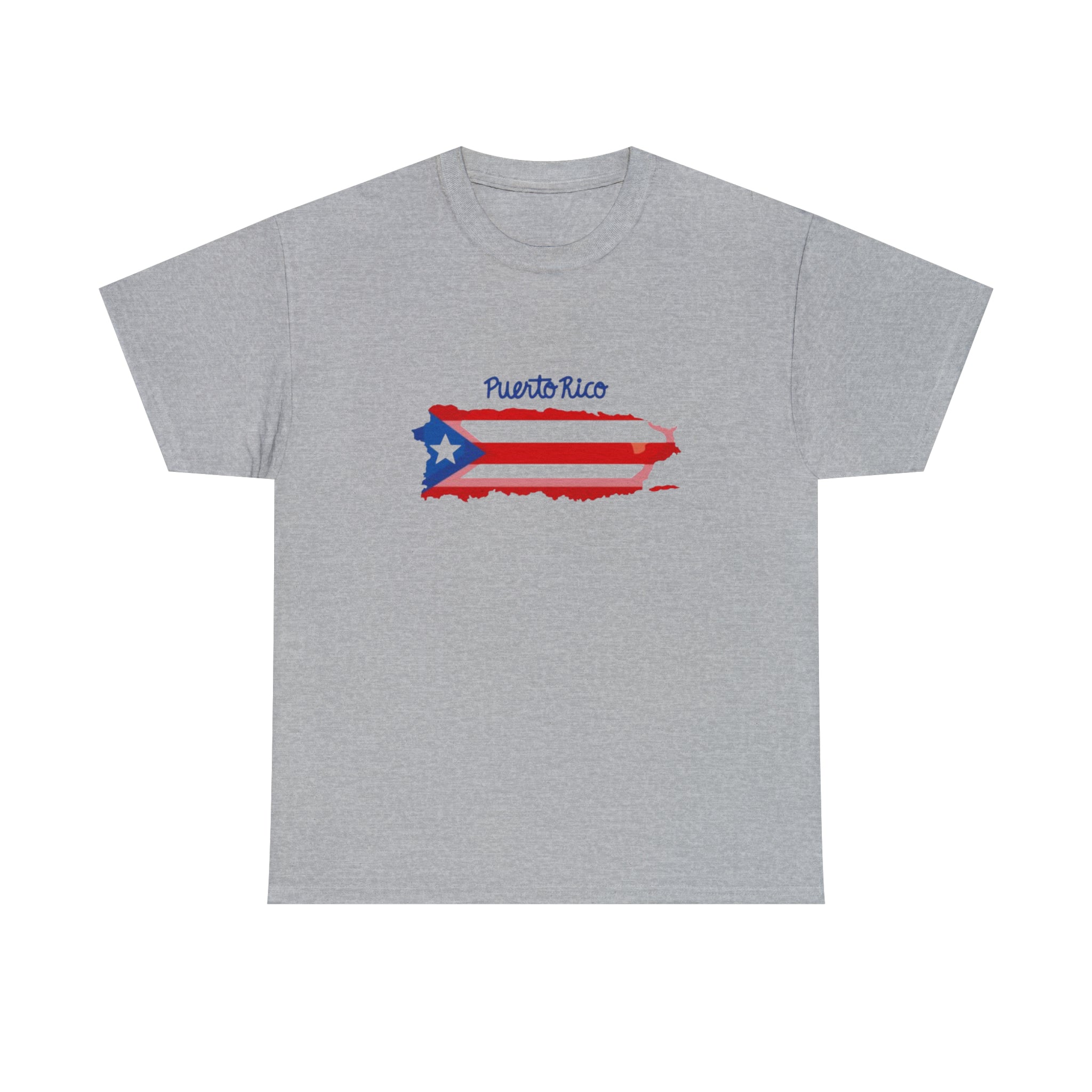 Island of Puerto Rico Flag Heavy Cotton Tee