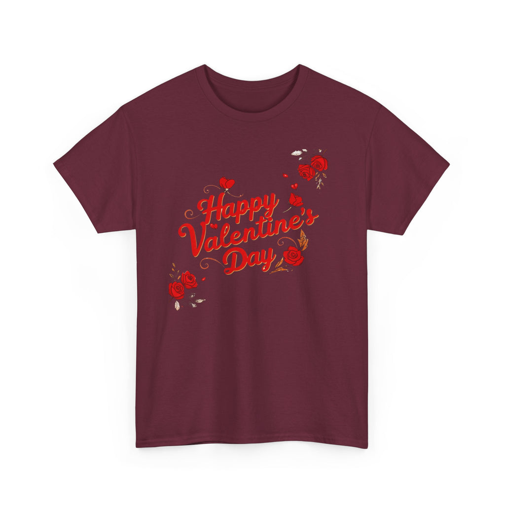 Valentine's Day Tee — "Happy Valentine's Day" Heart Design