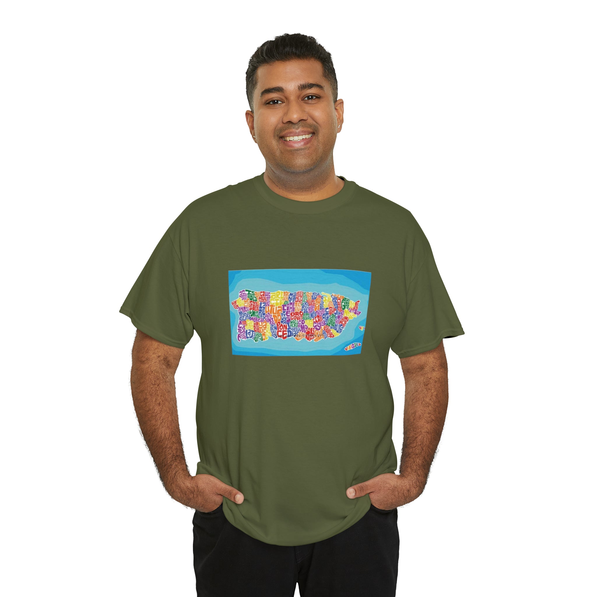 The Island of Puerto Rico Unisex Heavy Cotton Tee