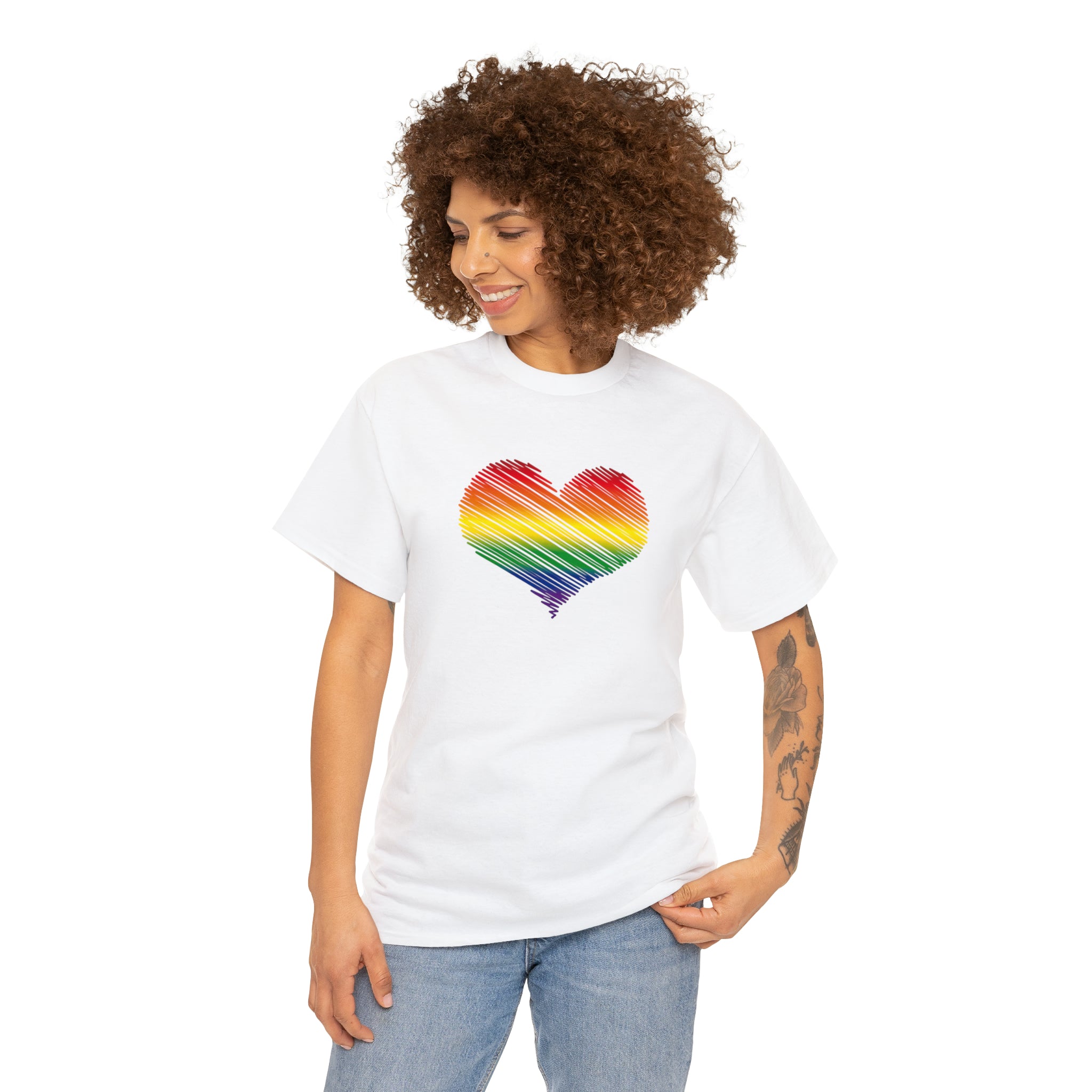 Love is Love Heart Unisex Heavy Cotton Tee