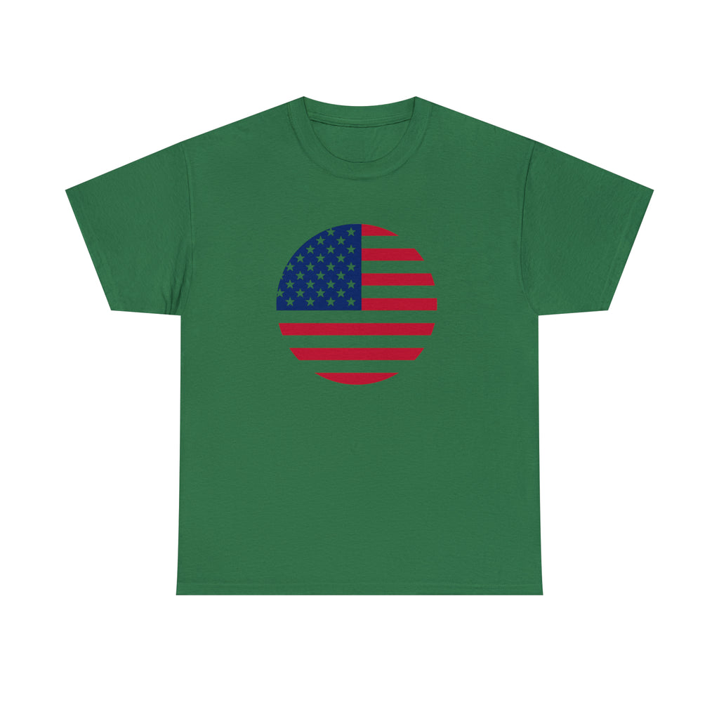 American Flag Globe Unisex Heavy Cotton Tee