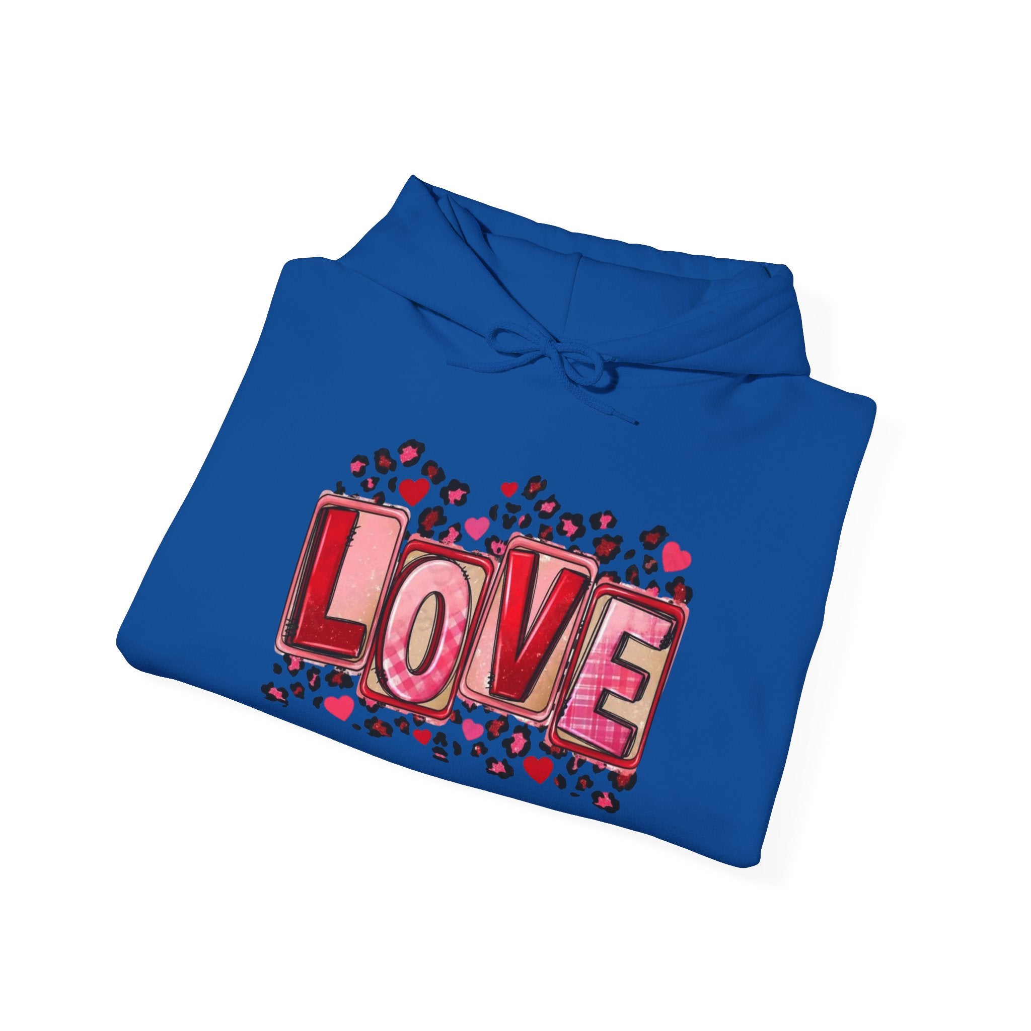 Valentine's Day Love Graphic Hoodie — Heart & 'LOVE' Valentine Pullover