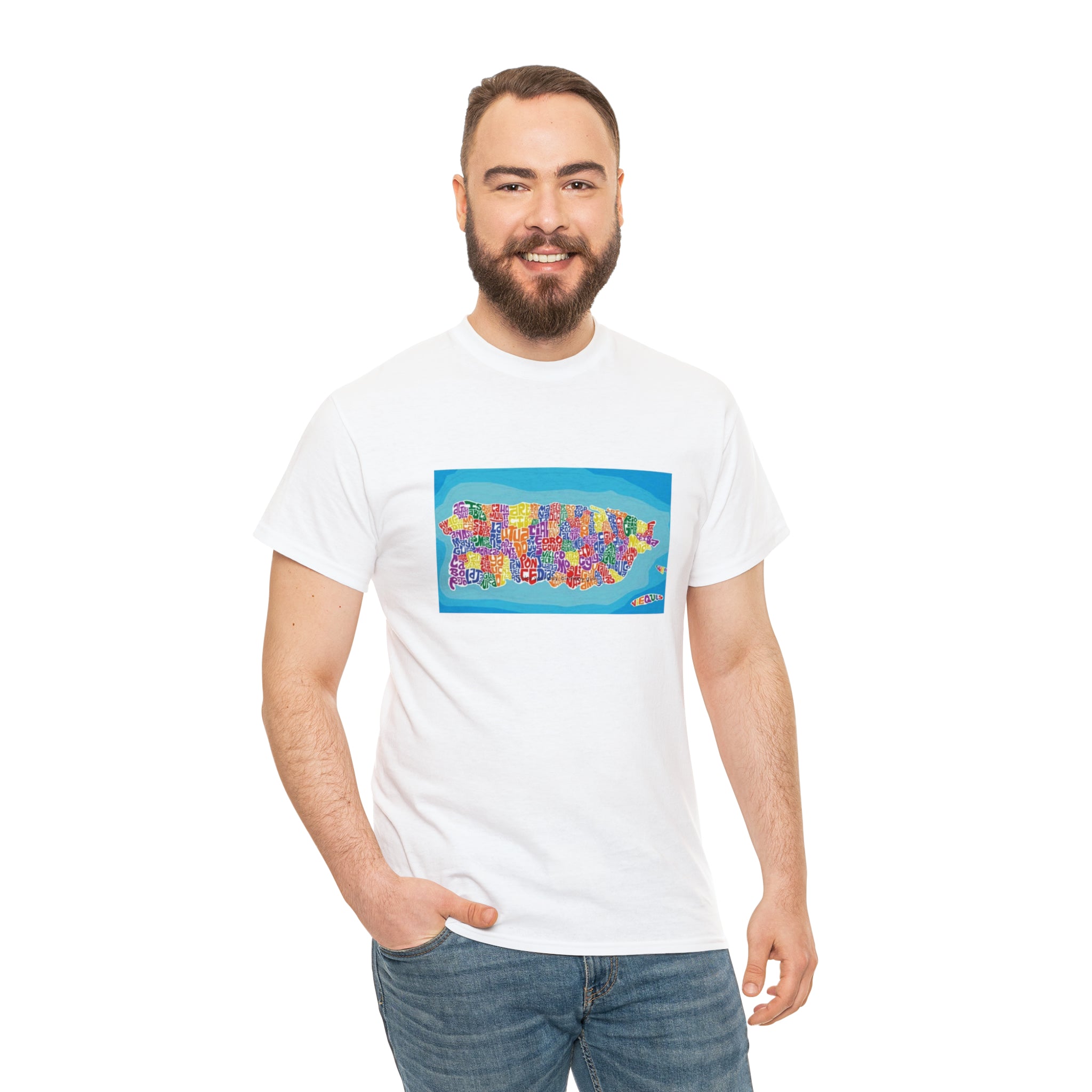 The Island of Puerto Rico Unisex Heavy Cotton Tee