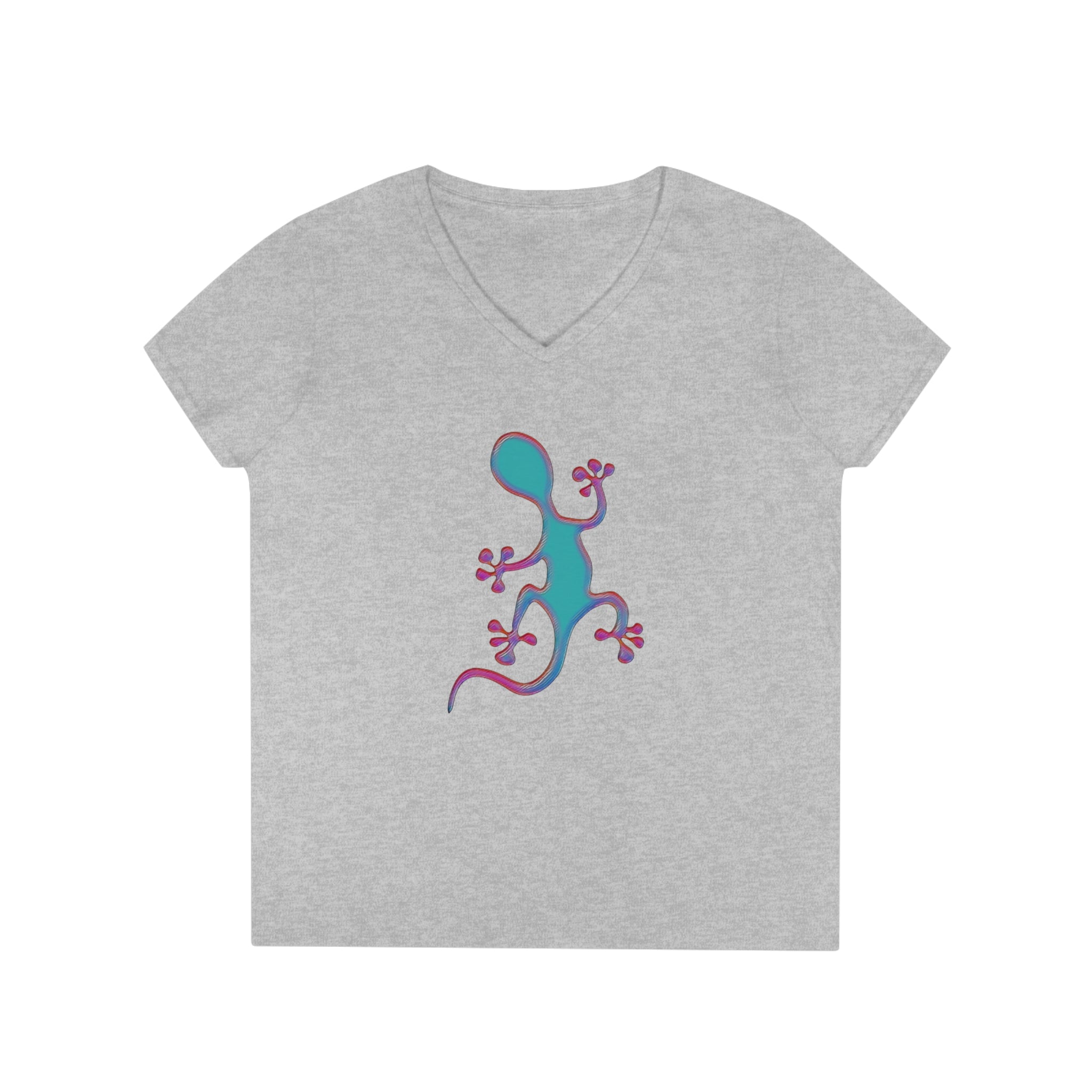 Taino-Inspried Salamander Ladies' V-Neck T-Shirt