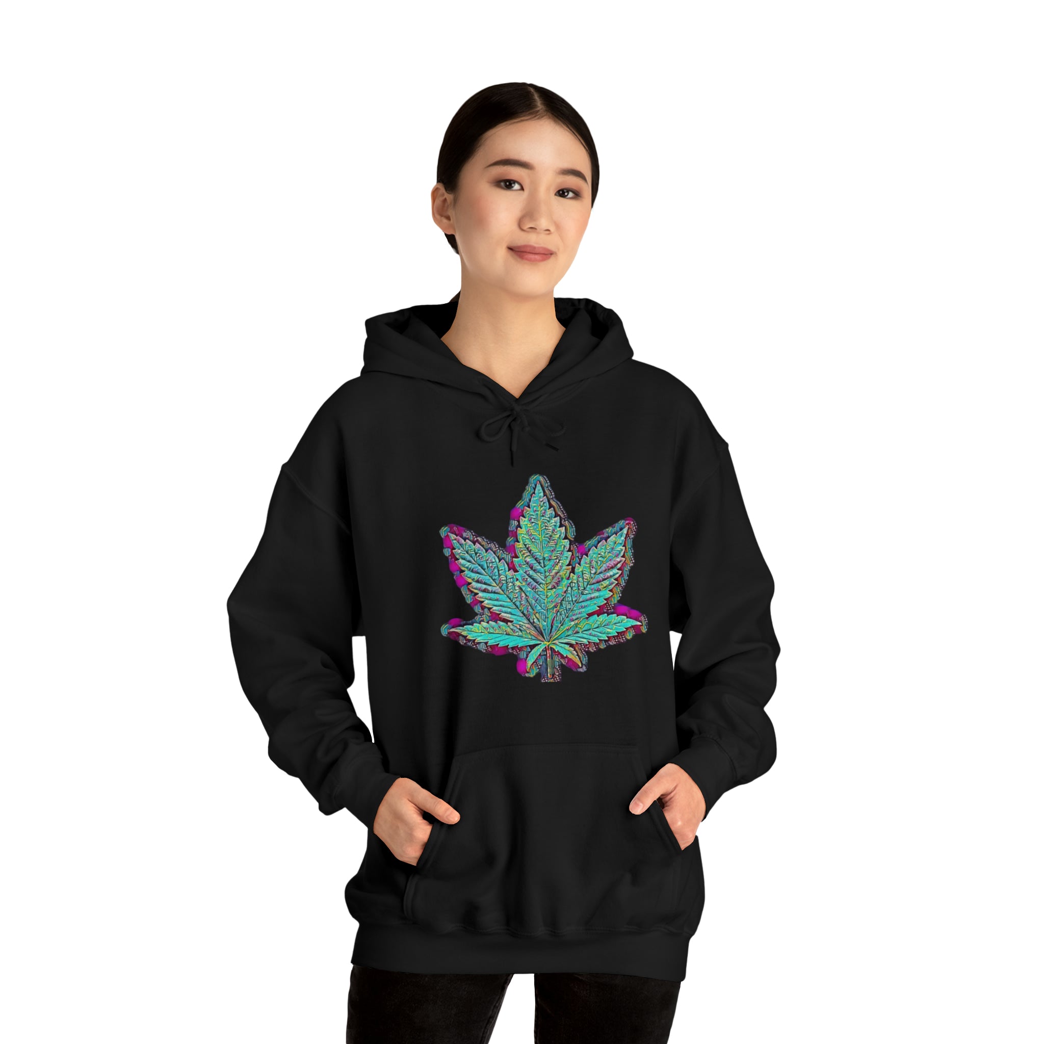 The Five Finger Leaf Unisex Heavy Blend™ Hooded Sweatshirt