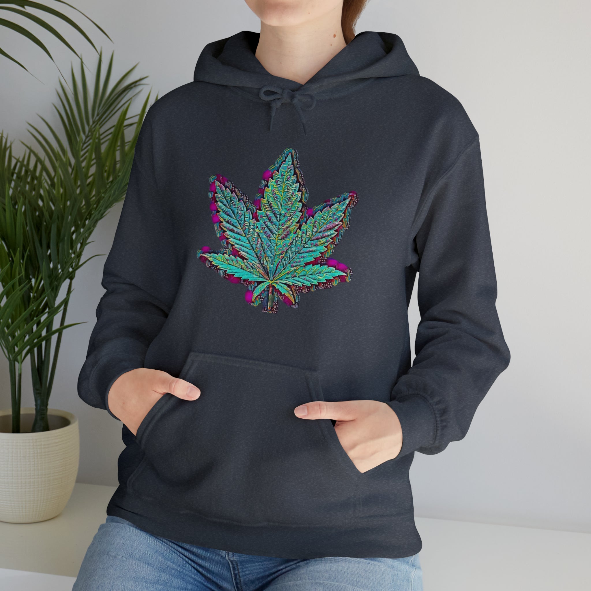 The Five Finger Leaf Unisex Heavy Blend™ Hooded Sweatshirt