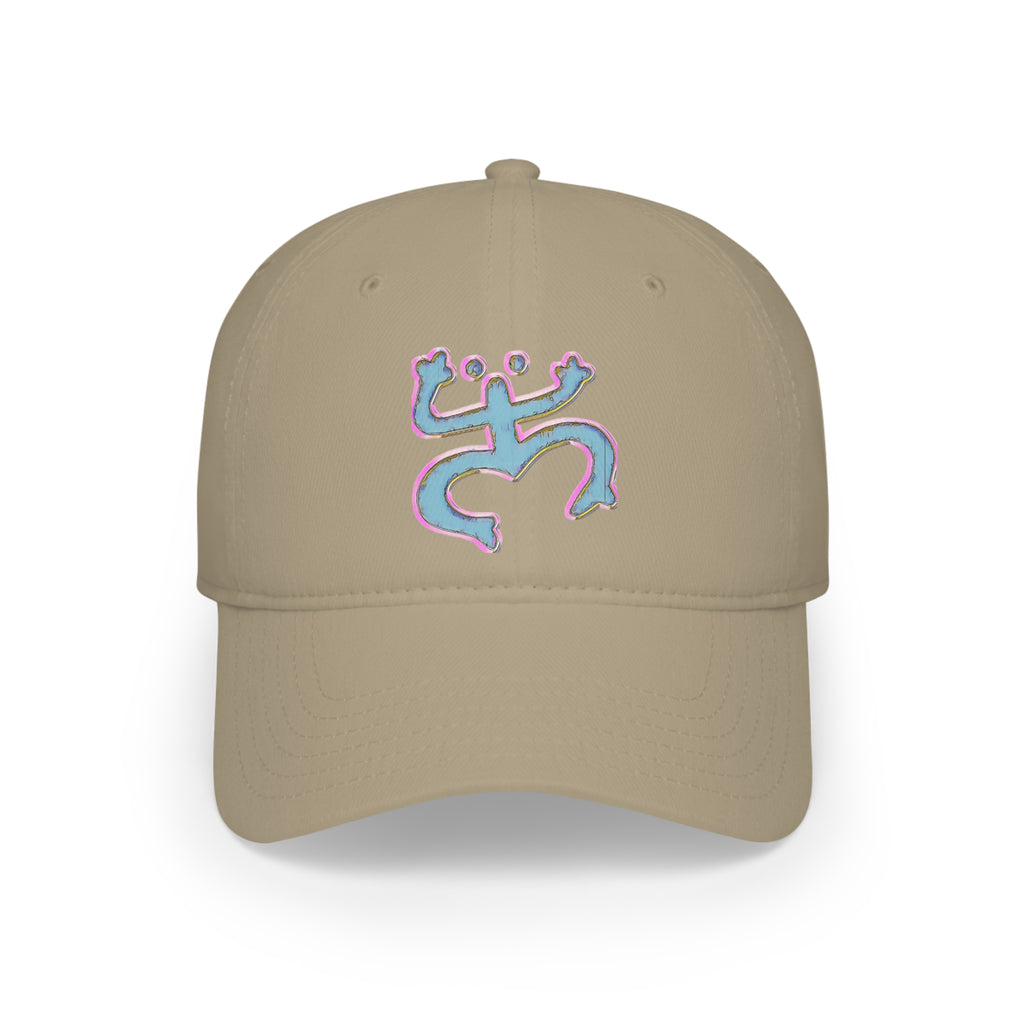 Blue/Pink-Traced Taino Coqui Low Profile Baseball Cap