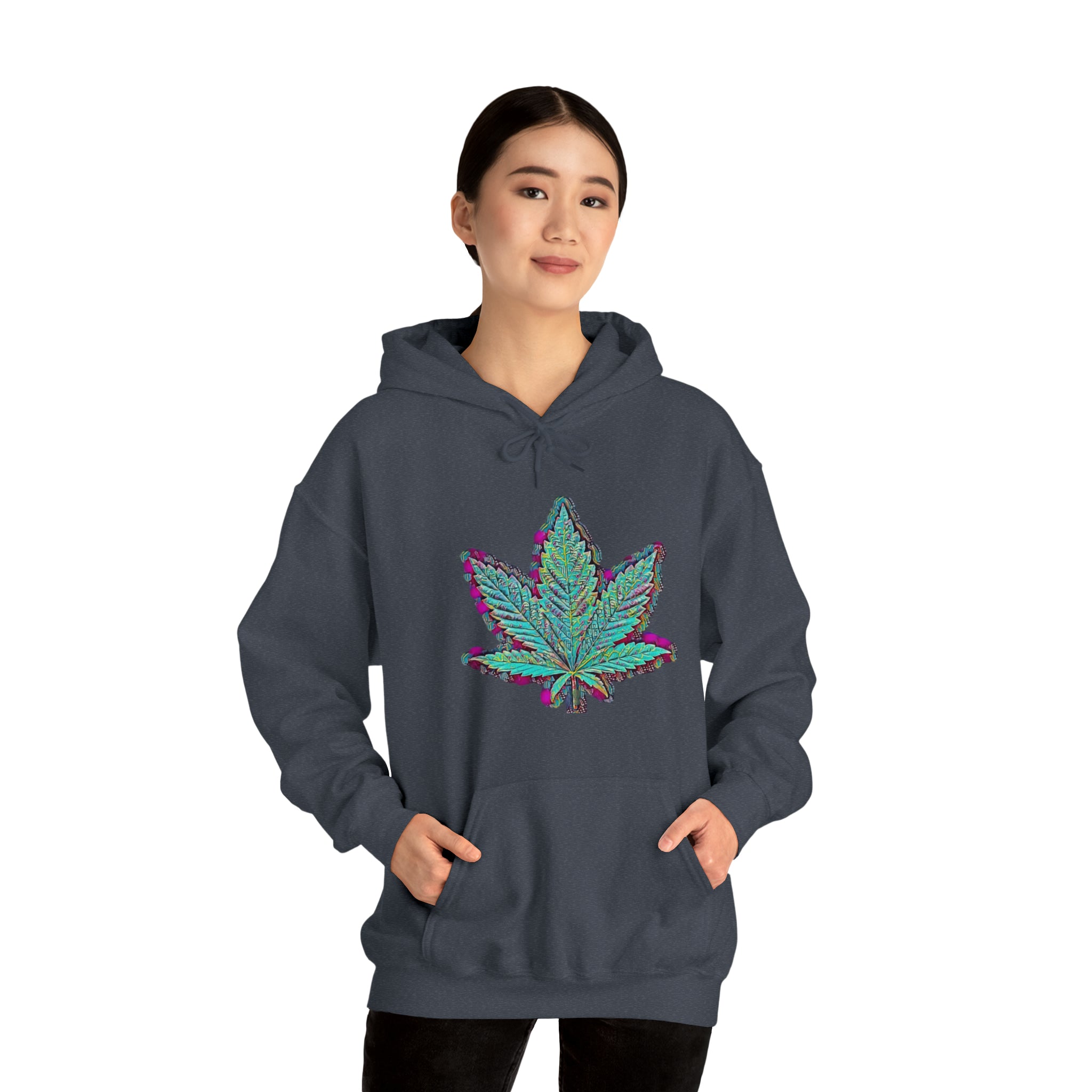 The Five Finger Leaf Unisex Heavy Blend™ Hooded Sweatshirt