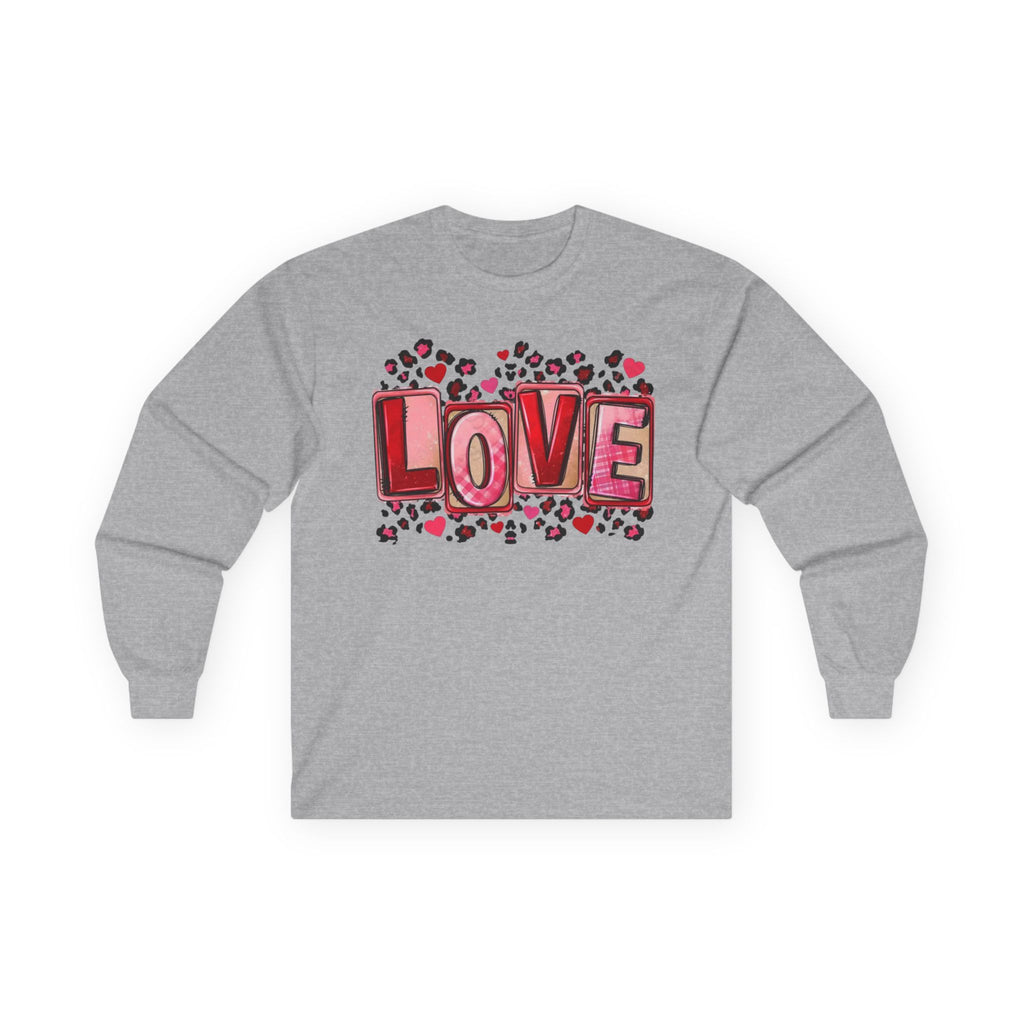 Valentine's Day Love Heart Long Sleeve Tee — Valentine’s Day Graphic Shirt
