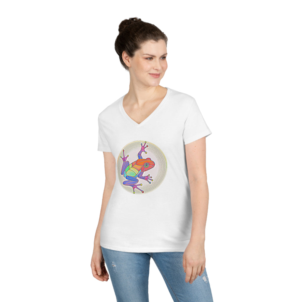 Puerto Rican Coqui Ladies' V-Neck T-Shirt