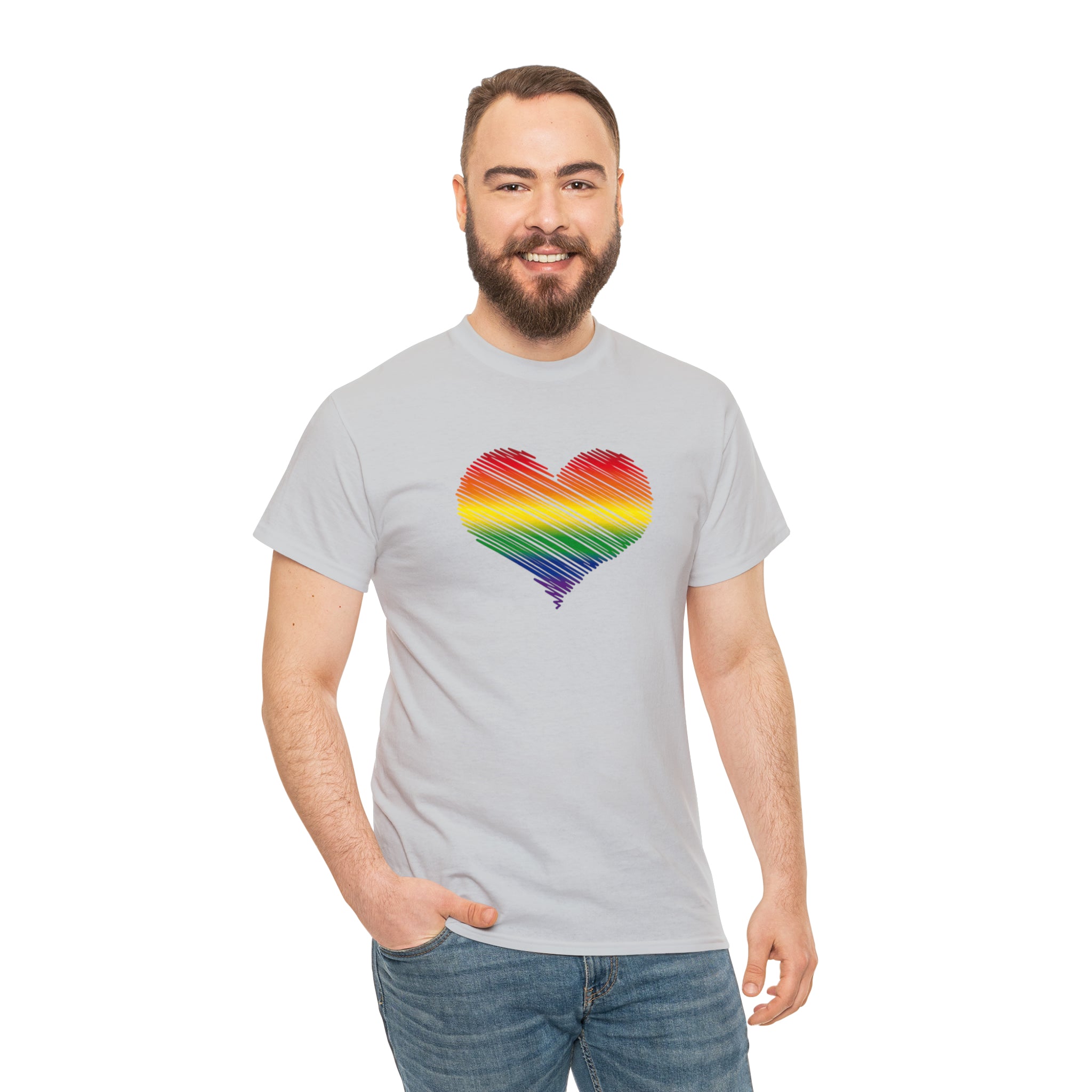 Love is Love Heart Unisex Heavy Cotton Tee