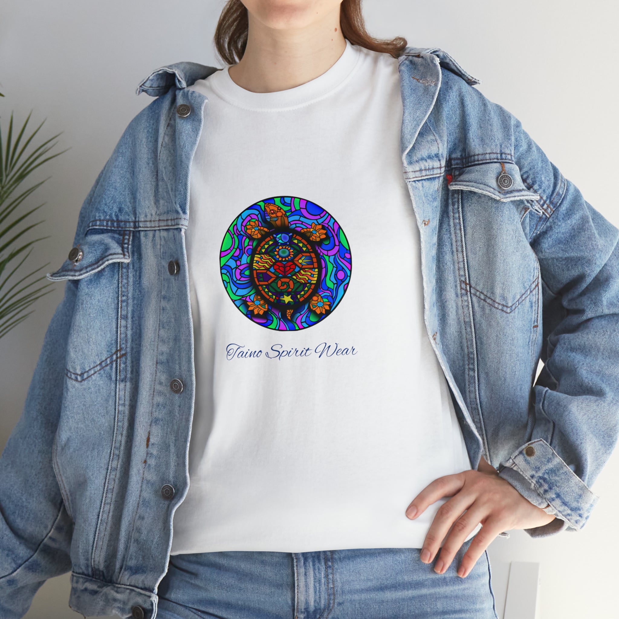 Taino-Inspired Turtle Unisex Heavy Cotton Tee