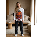 Halloween Pumpkin 'Boo-ricua' Long Sleeve Shirt