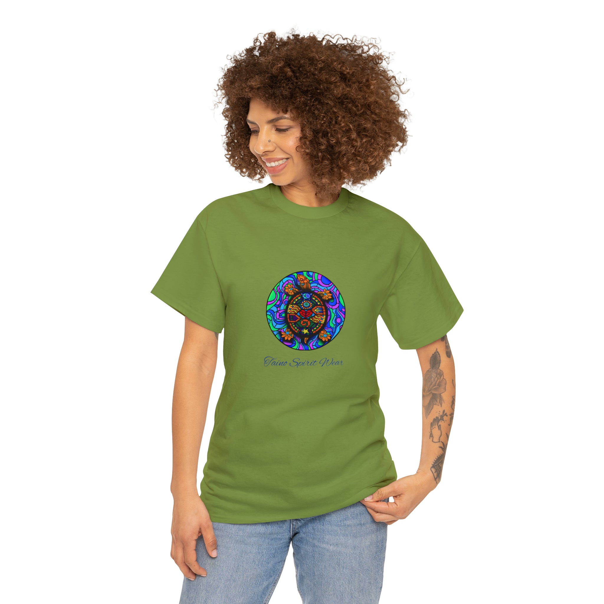 Taino-Inspired Turtle Unisex Heavy Cotton Tee