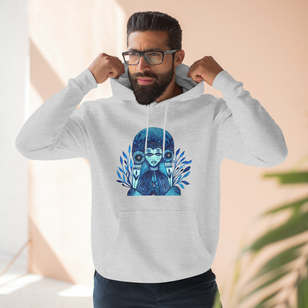 Taino Inspired Queen When Its Dark Look For The Stars Three-Panel Fleece Hoodie