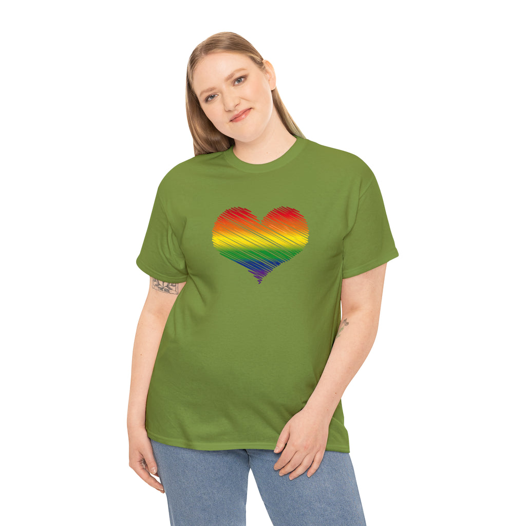 Love is Love Heart Unisex Heavy Cotton Tee