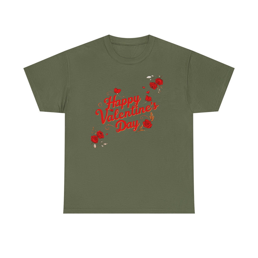 Valentine's Day Tee — "Happy Valentine's Day" Heart Design