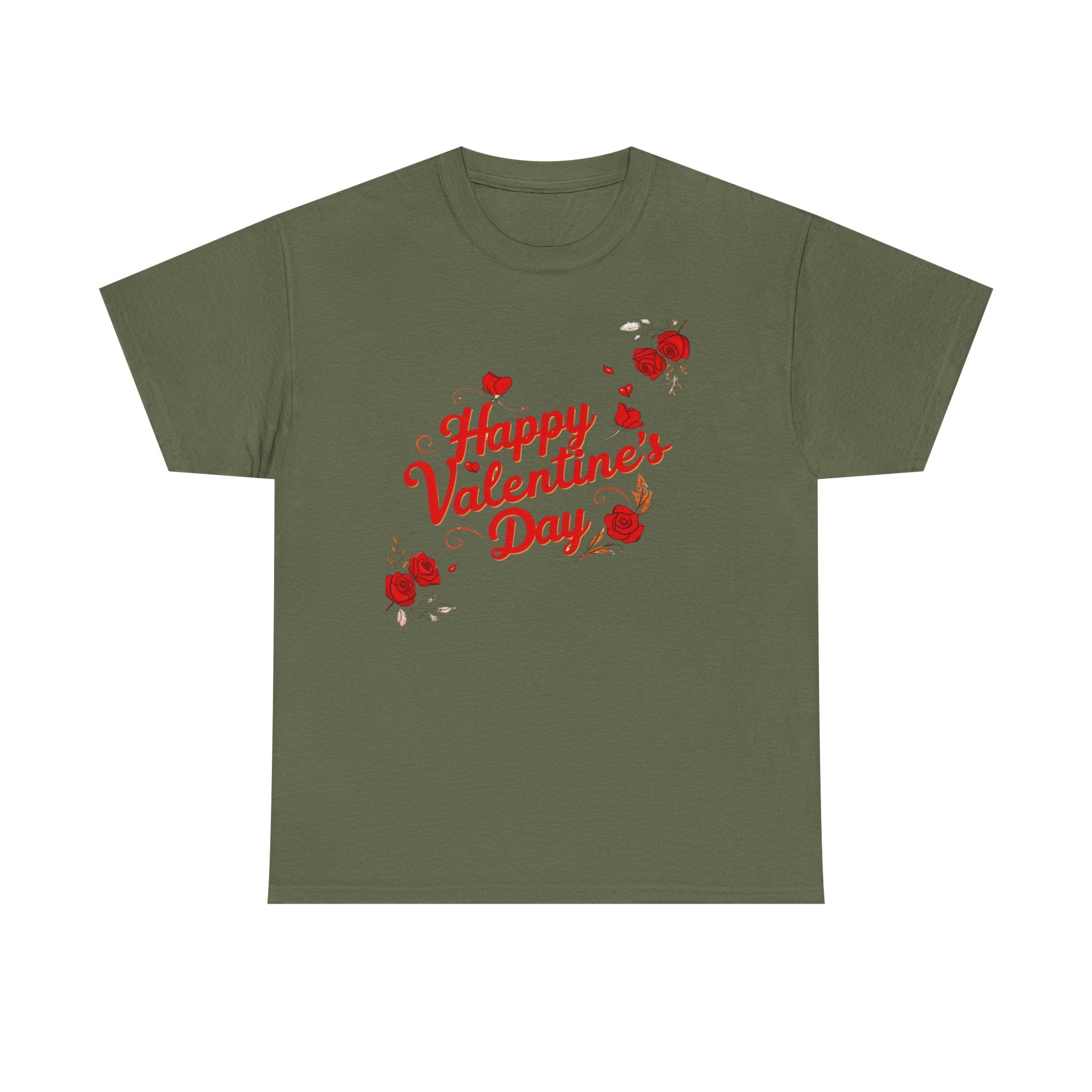 Valentine's Day Tee — "Happy Valentine's Day" Heart Design