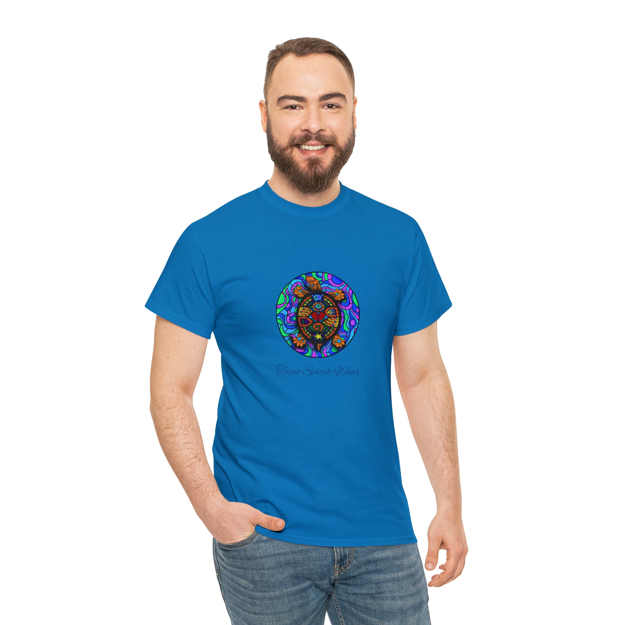 Taino-Inspired Turtle Unisex Heavy Cotton Tee
