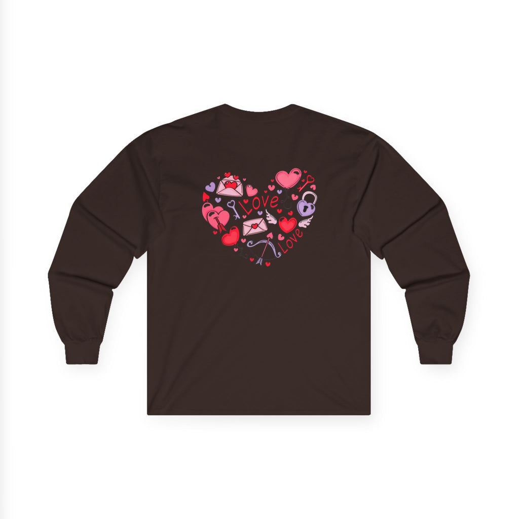 Valentine's Day Love Heart Long Sleeve Tee — Valentine’s Day Graphic Shirt