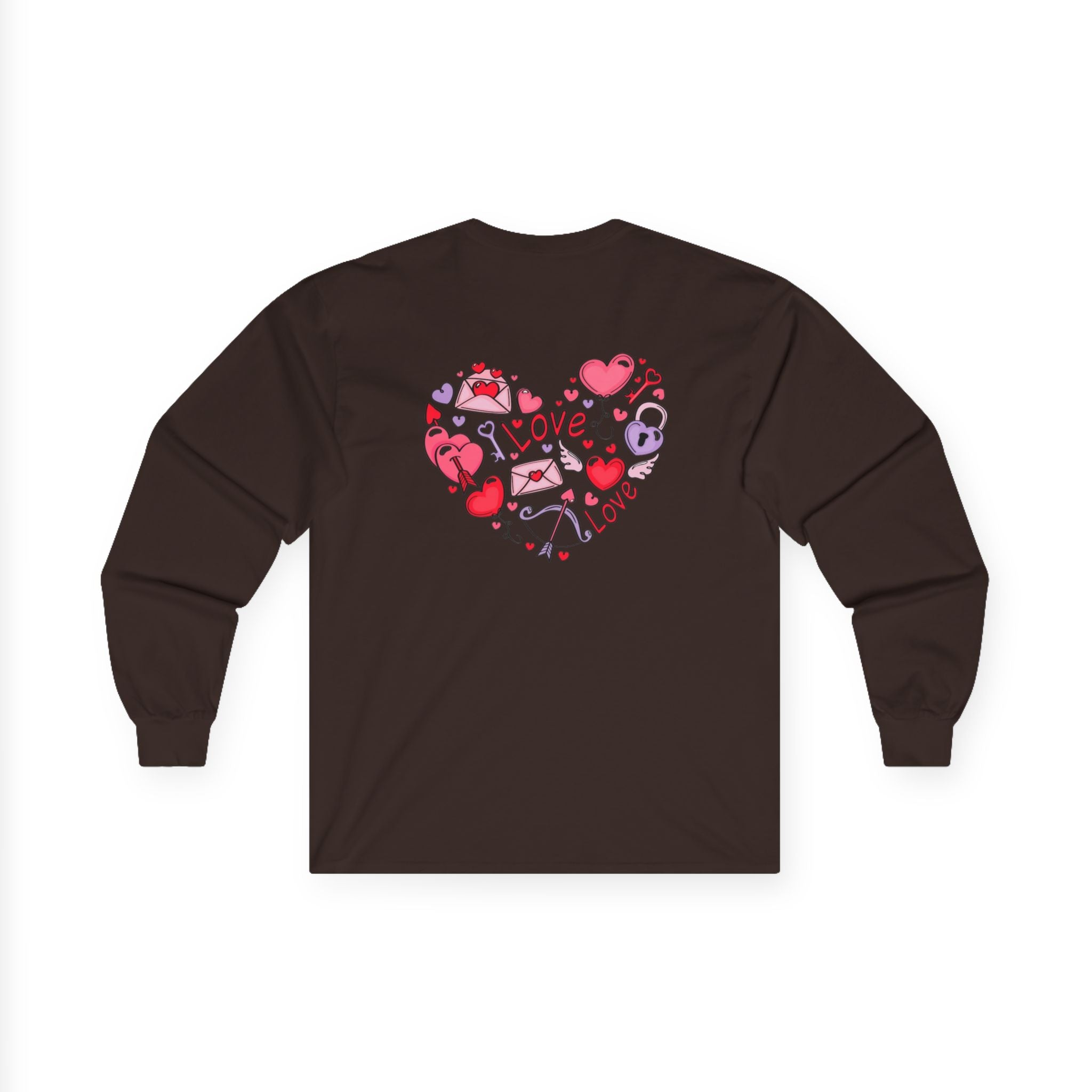 Valentine's Day Love Heart Long Sleeve Tee — Valentine’s Day Graphic Shirt