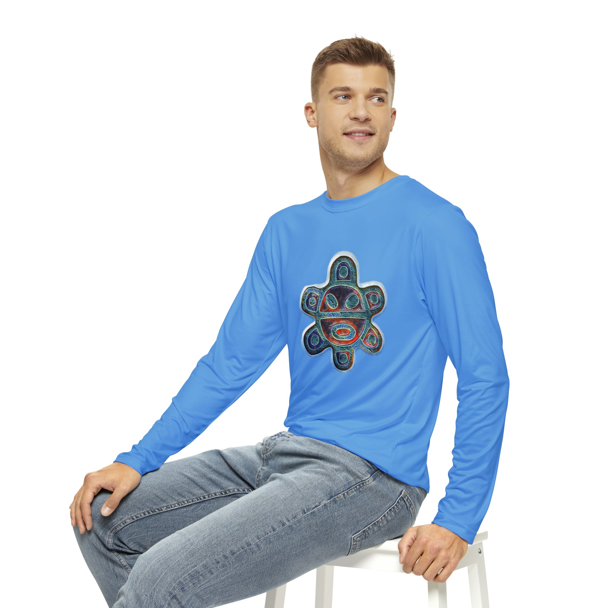 Taino Sun Men's Long Sleeve Shirt (AOP)