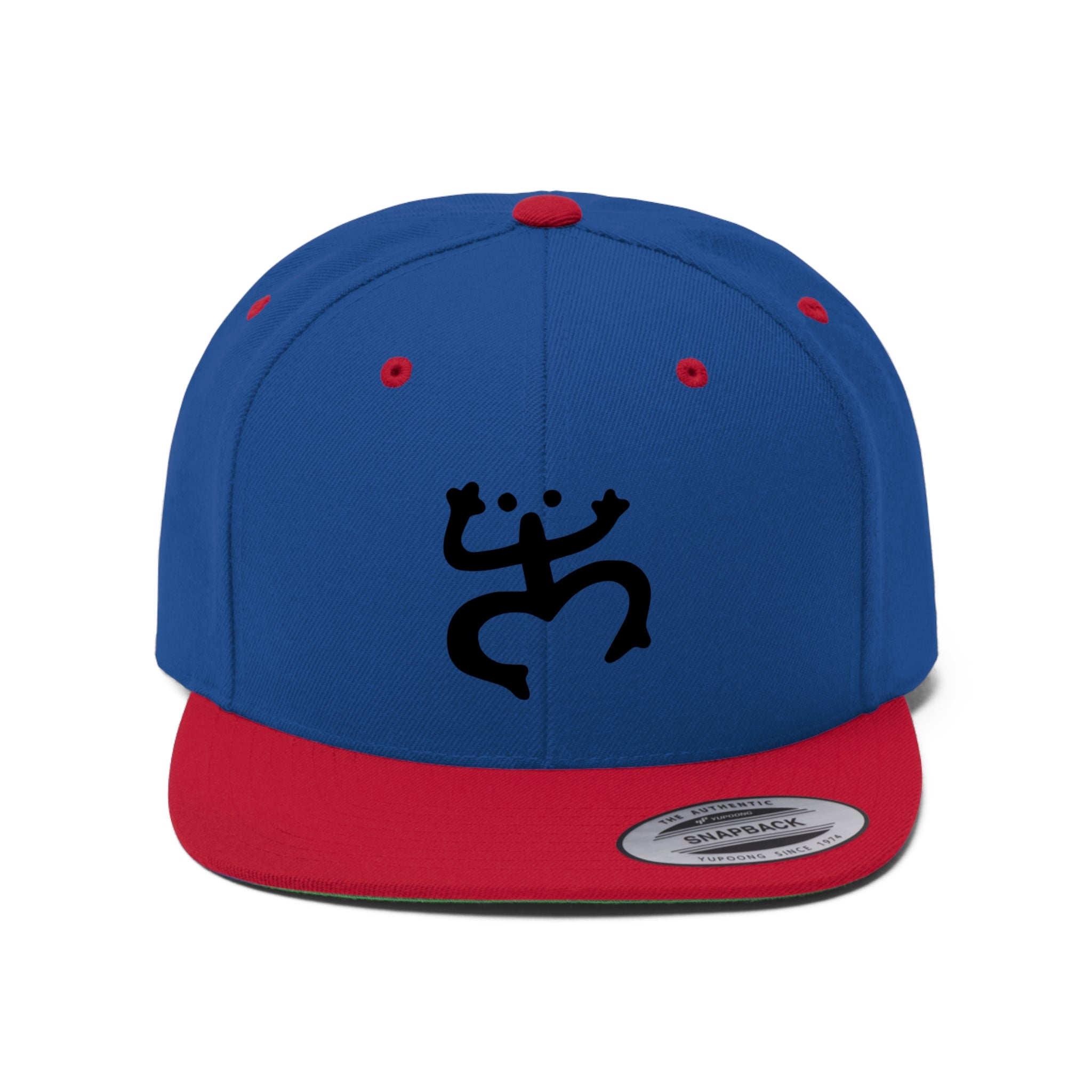 Taino Black Coqui Unisex Flat Bill Hat