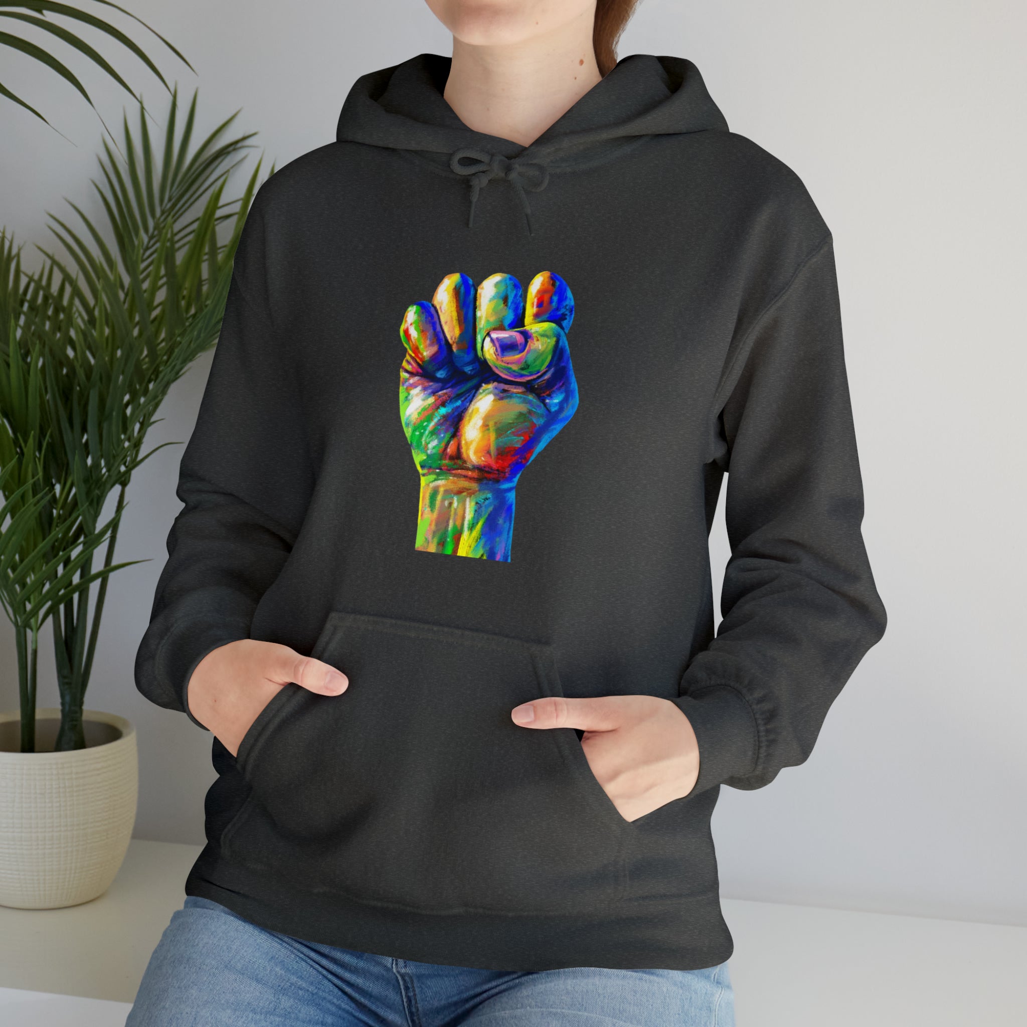 Power to The People Fist Unisex Heavy Blend™ Hooded Sweatshirt