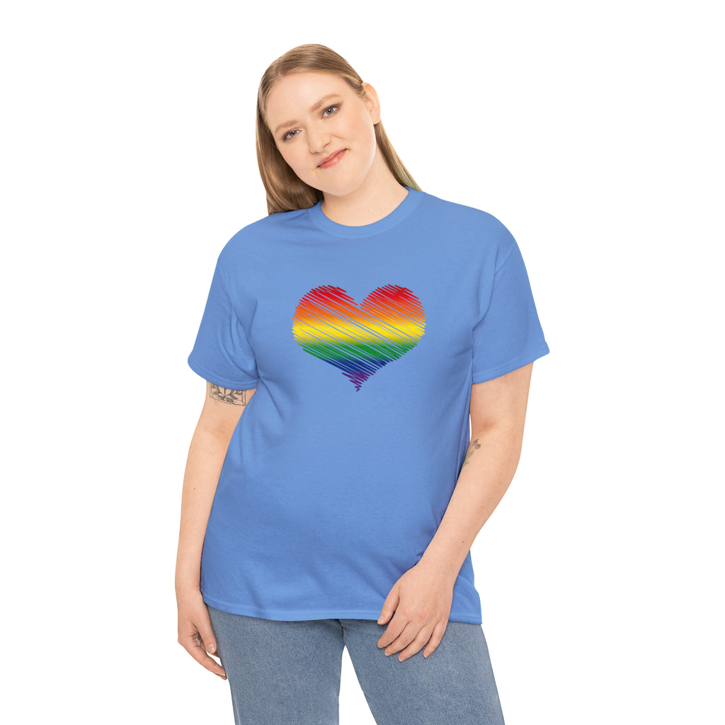 Love is Love Heart Unisex Heavy Cotton Tee