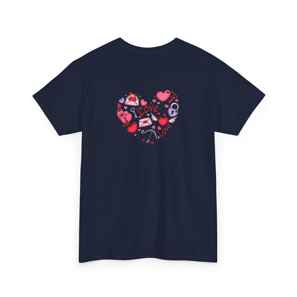 Valentine's Day Tee — "Happy Valentine's Day" Heart Design