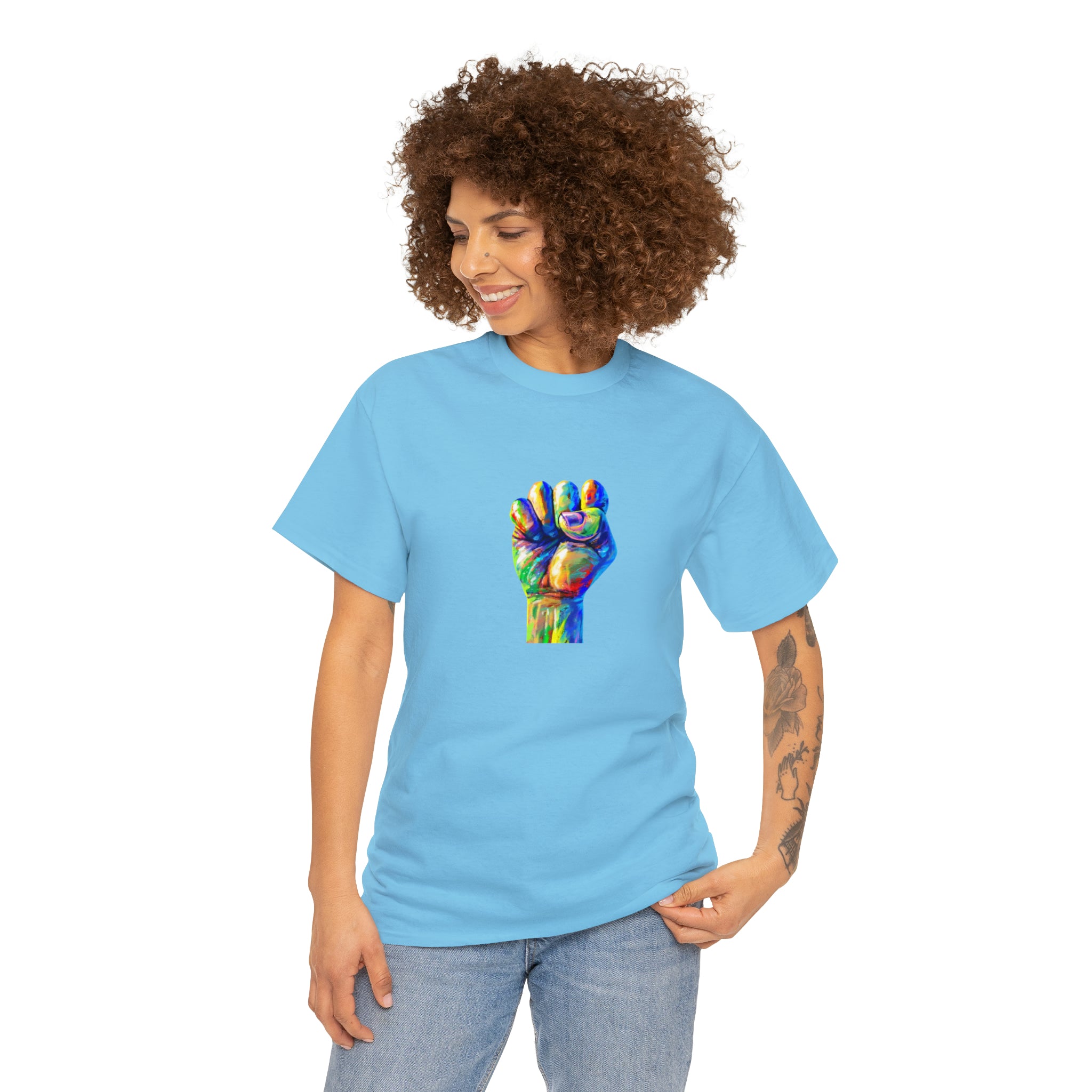 Power to The People Fist Unisex Heavy Cotton Tee